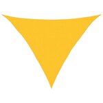 vidaXL Voile d'ombrage 160 g/m² triangulaire jaune 2 5x2 5x3 5 m PEHD