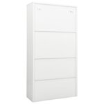 vidaXL Armoire de bureau Blanc 90x40x180 cm Acier