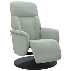 vidaXL Fauteuil inclinable avec repose-pied gris clair velours