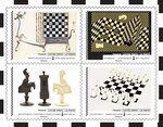 Carnet 12 timbres - Jeux d'échecs - Lettre verte