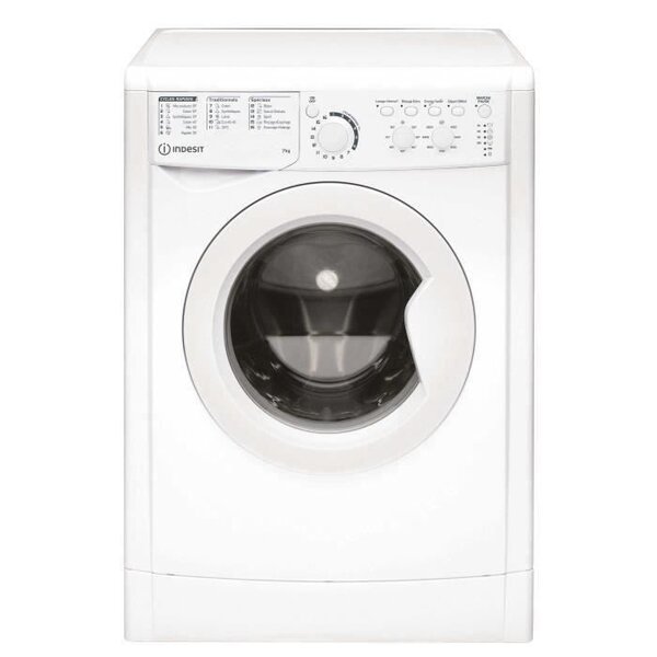 Lave-linge hublot indesit ewc71252wfrn - 7 kg - 1200 trs/min - blanc