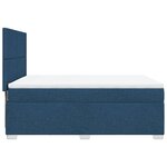 vidaXL Sommier à lattes de lit avec matelas Bleu 140x190 cm Tissu