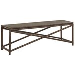 vidaXL Banc de jardin 120 cm Résine tressée Marron