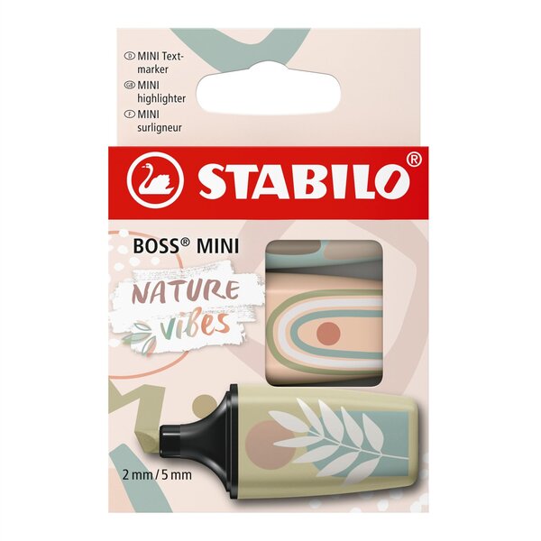 Surligneur BOSS MINI Naturevibes  étui carton de 3 STABILO