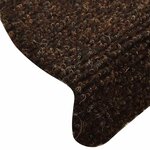 vidaXL Tapis d'escalier auto-adhésifs 5 pièces 65 x 21 x 4 cm Marron Demi-rond Grand