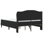 vidaXL Cadre de lit avec tête de lit Noir 140 x 190 cm Velours