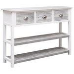 vidaXL Buffet Gris antique 108x30x76 cm Bois de Paulownia massif