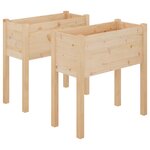 vidaXL Jardinières 2 Pièces 70x31x70 cm bois de pin massif