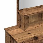 vidaXL Coiffeuse avec miroir vieux bois 86 5x35x136 cm