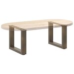 vidaXL Pieds de table basse en U 2 pièces Acier naturel 30 x (30-31) cm Acier