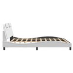 vidaXL Cadre de lit Viana sans matelas blanc 180x200 cm similicuir