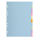 Intercalaires Carte Pastel 170g Forever 10 Positions - A4 - Couleurs Assorties - X 25 - Exacompta