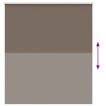 vidaXL Store enrouleur occultant café 120x175cm largeur du tissu