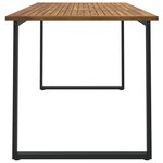 vidaXL Table de jardin et pieds en forme de U 140x80x75 cm bois acacia