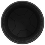 vidaXL Pot à fleurs rond 24 Pièces Noir Ø 17 x 14 cm Plastique