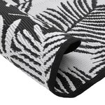 vidaXL Tapis d'extérieur ARAKIL blanc et noir Ø200 cm PP