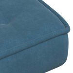vidaXL Chaise de relaxation avec tabouret Bleu Velours