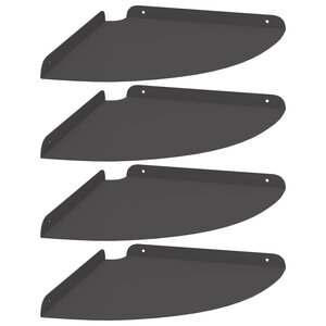 vidaXL Étagère flottante avec étagère 4 Pièces Noir 30 x 30 x 2 cm