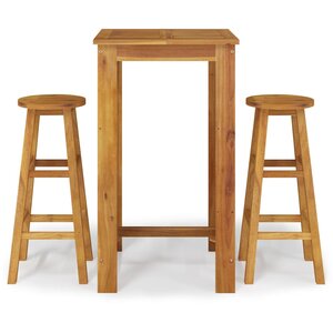 vidaXL Ensemble de bar de jardin 3 Pièces bois d'acacia solide