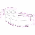 vidaXL Lit avec rangement et matelas avec tête de lit Bleu 90 x 190 cm
