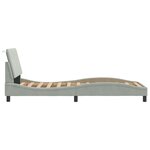 vidaXL Cadre de lit sans matelas Hanko gris clair 90x190 cm velours
