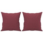vidaXL Ensemble de canapés 4 Pièces avec coussins rouge bordeaux tissu