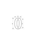 THIRARD - Chiffre 8  laiton  à visser  H.51mm  doré-