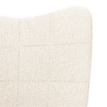 Fauteuil relaxant vidaXL en tissu crème ressemblant à de la laine