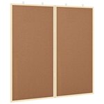 vidaXL Tableau en liège Marron 80 x 1.4 x 80 cm Bois massif en pin