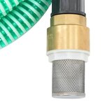 vidaXL Tuyau d'aspiration avec raccords en laiton vert 1 1" 25 m PVC