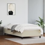 vidaXL Cadre de lit Crème 90x190 cm Similicuir