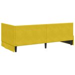 vidaXL Cadre de lit d'angle avec matelas 2 Pièces Jaune Velours