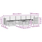 vidaXL Ensemble de canapés d'extérieur 8 Pièces Naturel