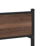 vidaXL Cadre de lit en métal sans matelas chêne marron 90x190 cm