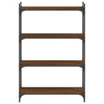 vidaXL Bibliothèque 4 niveaux chêne marron 80x30x120cm bois ingénierie