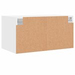 vidaXL Armoire murale avec portes en verre blanc 68 5x37x35 cm