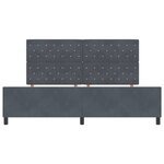 Cadre de lit vidaXL Gris foncé 200x200 cm Velours