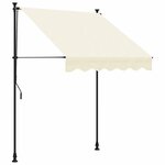 vidaXL Auvent rétractable crème 200x115 cm tissu et acier