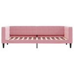 vidaXL Lit de jour avec gigogne sans matelas rose 80x200 cm