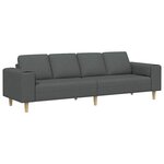 vidaXL Canapé de salon Gris foncé 250 x 77 x 76 cm Polyester