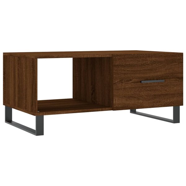 vidaXL Table basse chêne marron 90x50x40 cm bois d'ingénierie