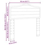 vidaXL Tête de lit Gris Sonoma 80 cm Bois d'ingénierie