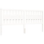 vidaXL Cadre de lit sans matelas blanc 200x200 cm bois massif