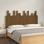 vidaXL Tête de lit murale Marron miel 146 5x3x80 cm Bois massif de pin