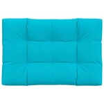 vidaXL Coussin de palette turquoise 120x80x12 cm tissu