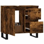 vidaXL Armoire de bain chêne fumé 65x33x60 cm bois d'ingénierie