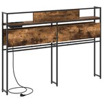 vidaXL Tête de lit de rangement Chêne fumé 120 cm Bois d'ingénierie