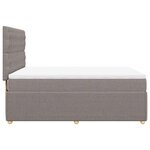 vidaXL Sommier à lattes de lit avec matelas Taupe 160x200 cm Tissu