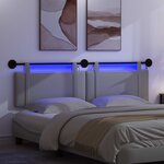vidaXL Tête de lit suspendue Avec lumière LED Gris clair Tissu
