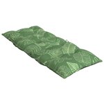 vidaXL Coussins de chaise à dossier haut lot de 2 modèle de feuille